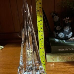Murano glass Christmas tree sculpture, likely handcrafted in Venice, Italy 24k